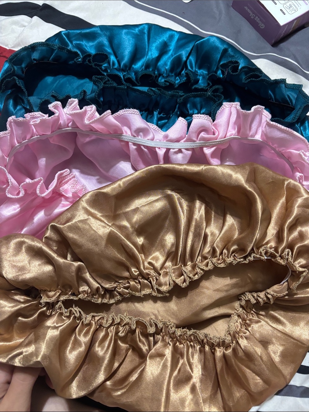 Satin hair bonnet bundle